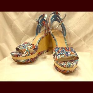 Gianni Bini Floral Wedges